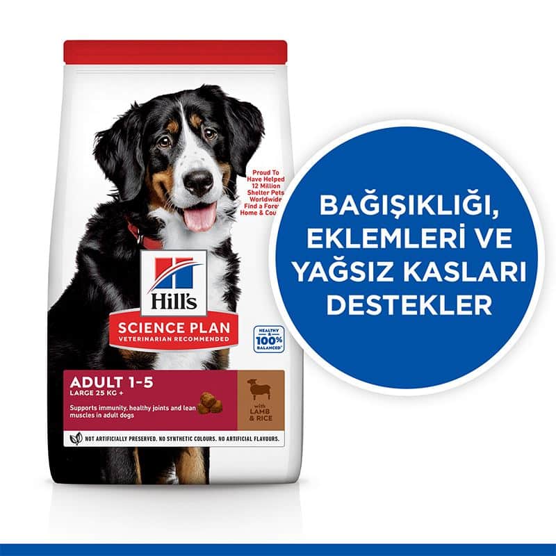 HILLS BÜYÜK IRK KUZU ETLİ YETİŞKİN KÖPEK MAMASI